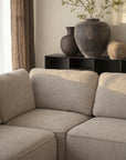 Lounge mit Chaiselongue links Boucle L400cm , beige