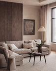 Chaiselongue Ecke links, hellbeige