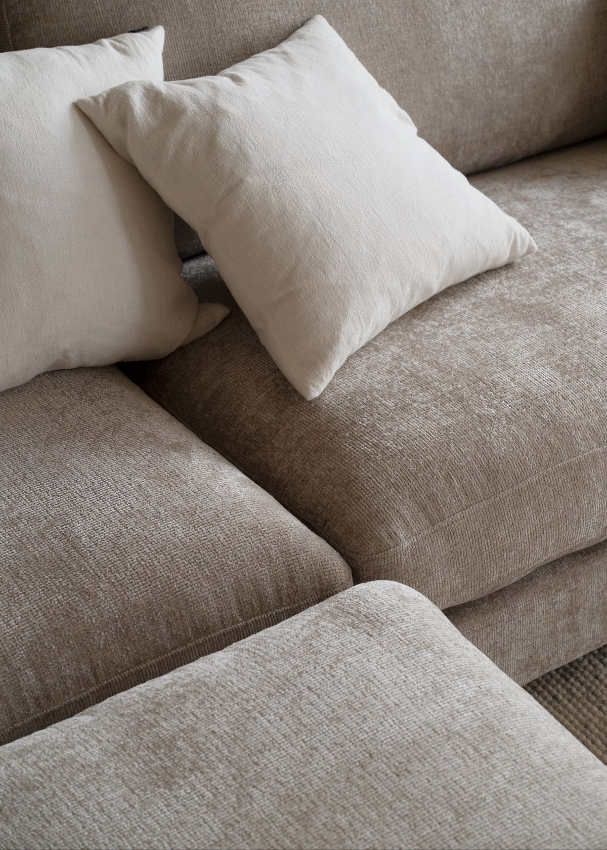 Loungesofa Modul Ecke links, hellbeige