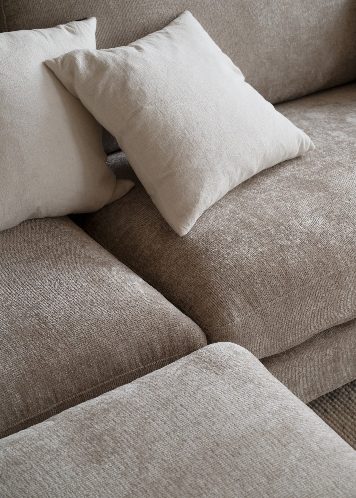 Loungesofa Modul Ecke rechts, hellbeige