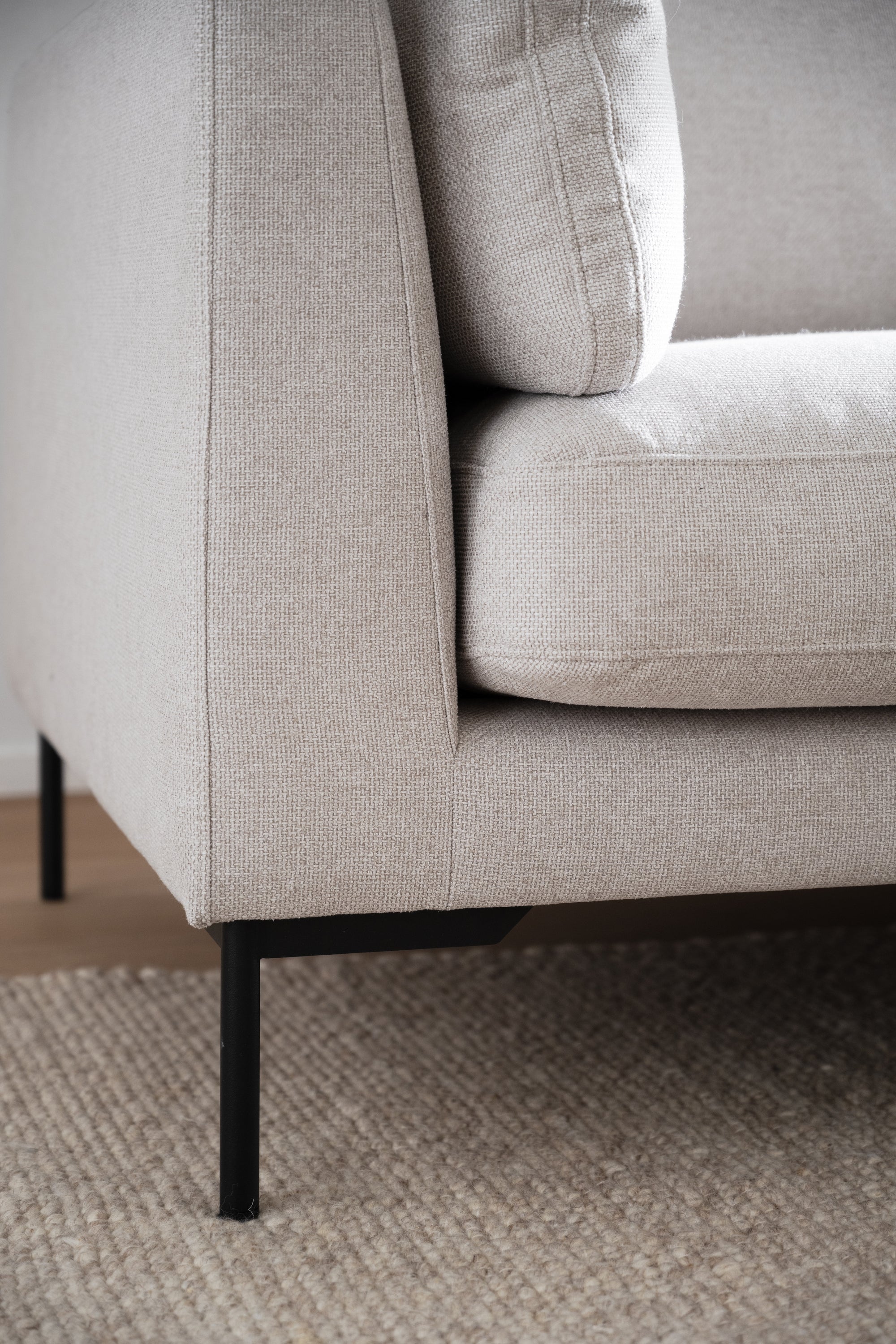 Ecksofa Corwin 3-Sitzer, hell-beige