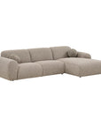 Loungesofa Clio L300cm, steingrau