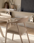 Armlehnenstuhl Dillon beige, Eiche hell