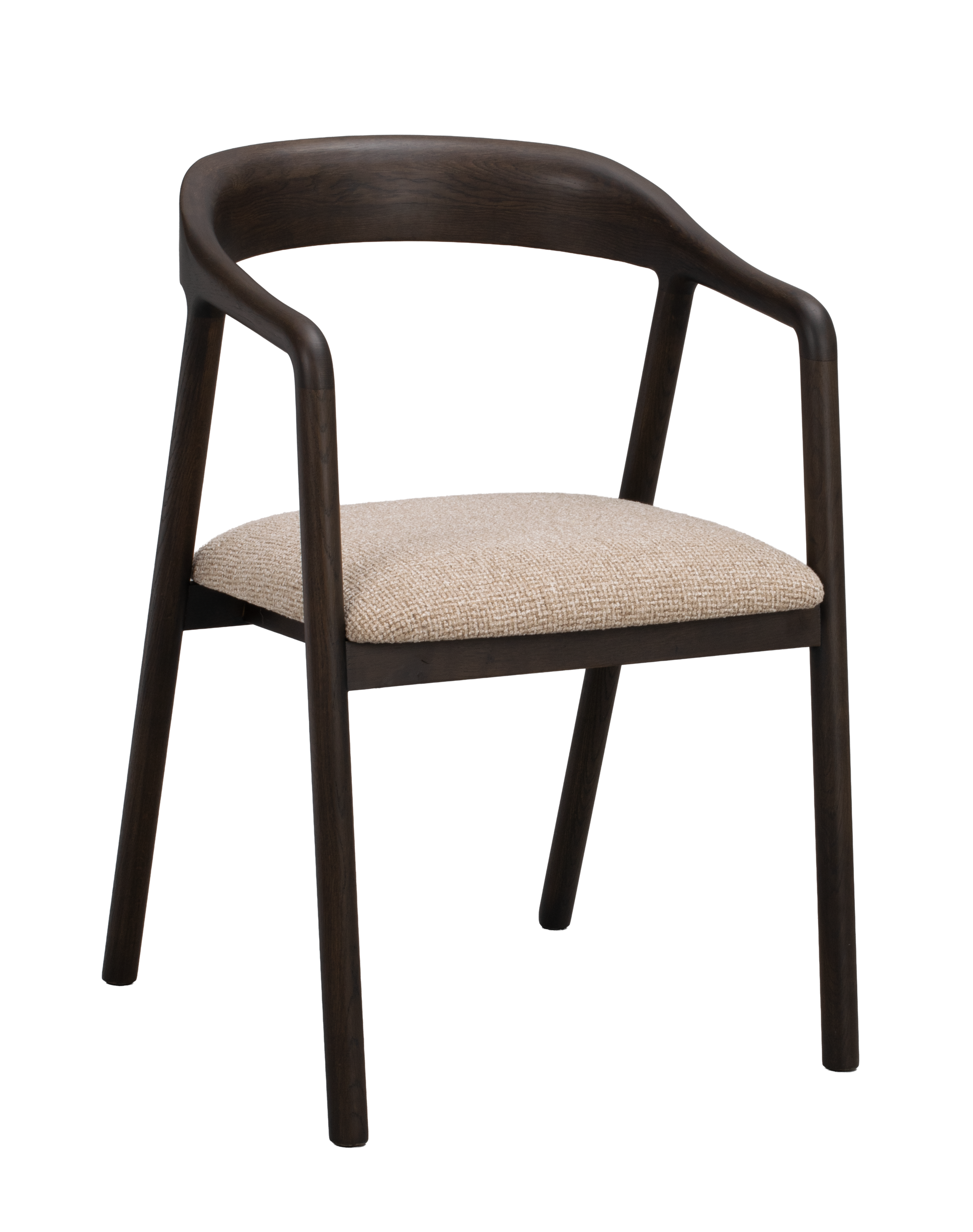 Armlehnenstuhl Dillon beige, Eiche braun