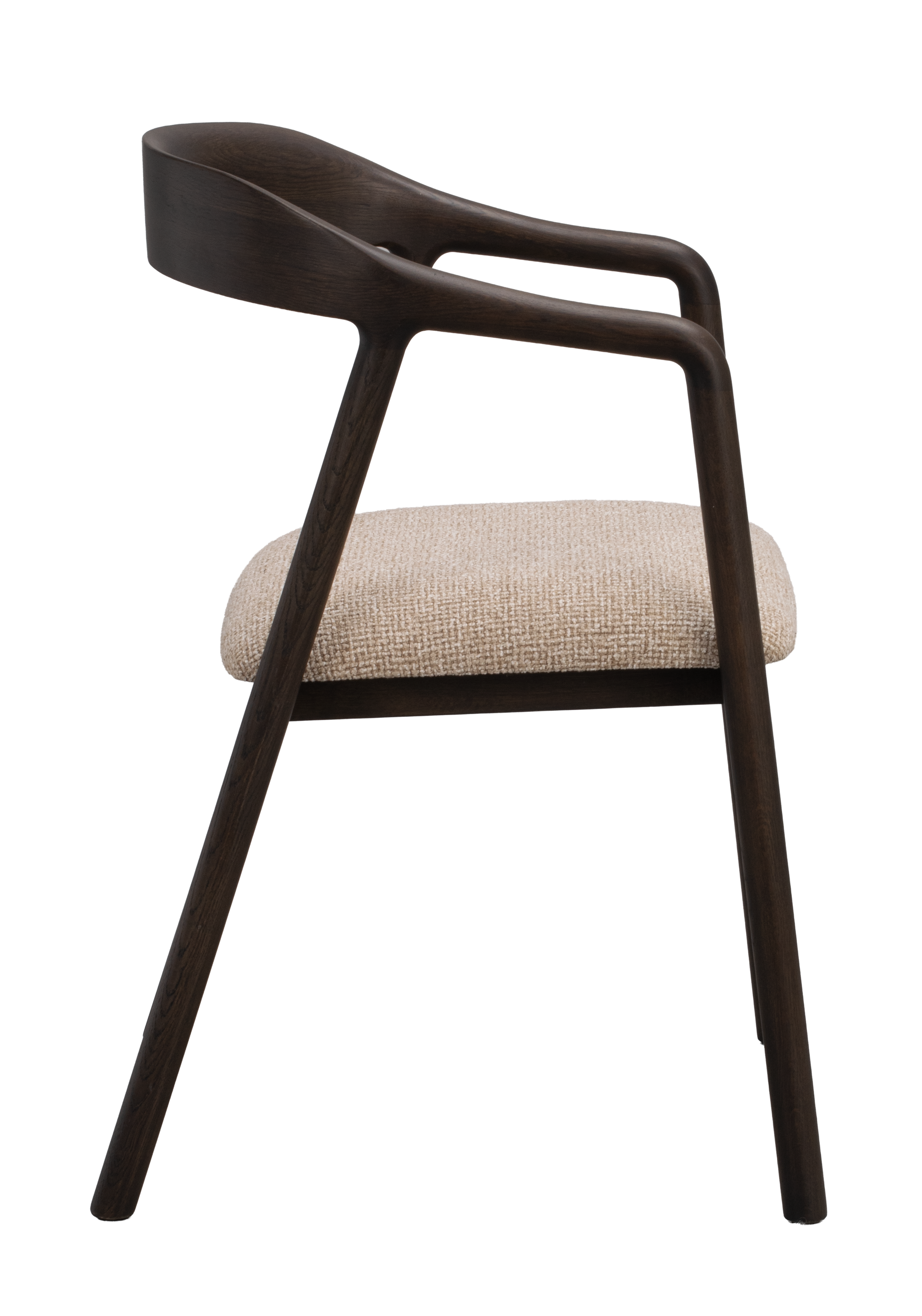 Armlehnenstuhl Dillon beige, Eiche braun