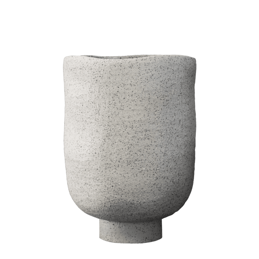 Keramikvase H20cm, sandfarben