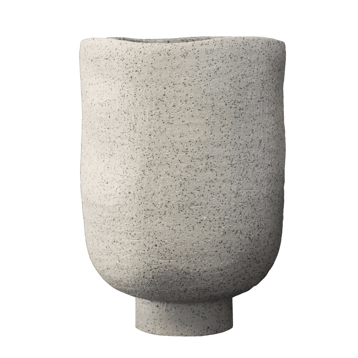 Keramikvase H28cm, sandfarben