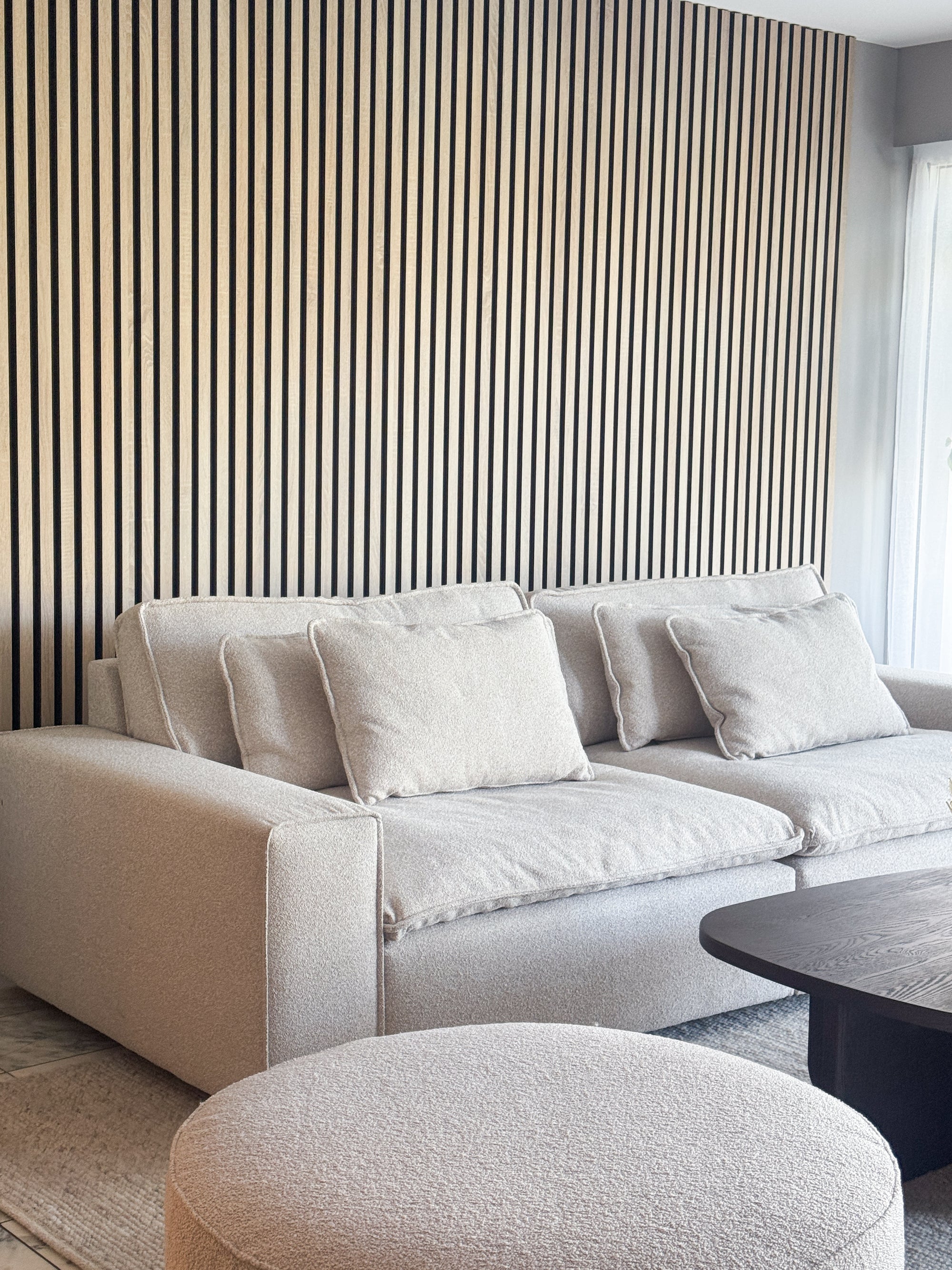 Lounge Sofa Boucle 3-Sitzer, hellbeige