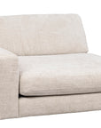 Chaiselongue Ecke links, hellgrau
