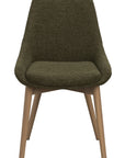 Polsterstuhl Stella grün, Eiche hell