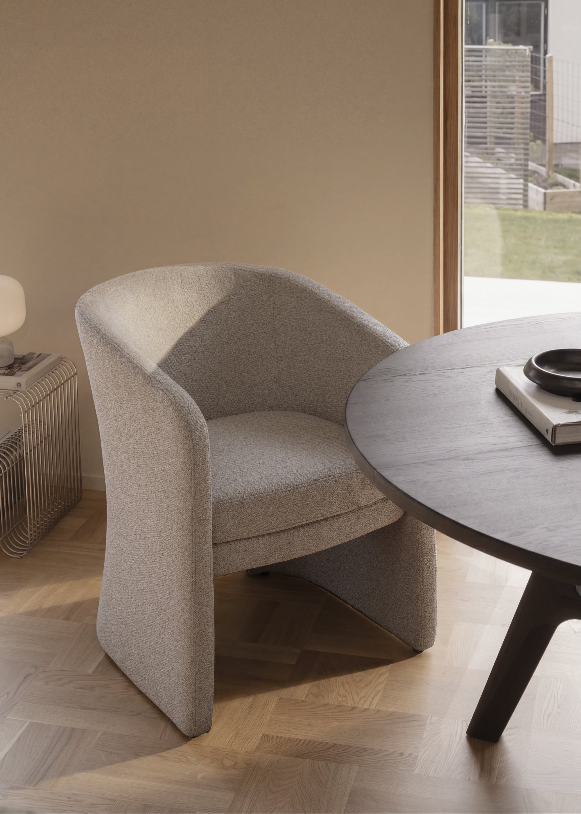 Polsterstuhl Boucle, beige