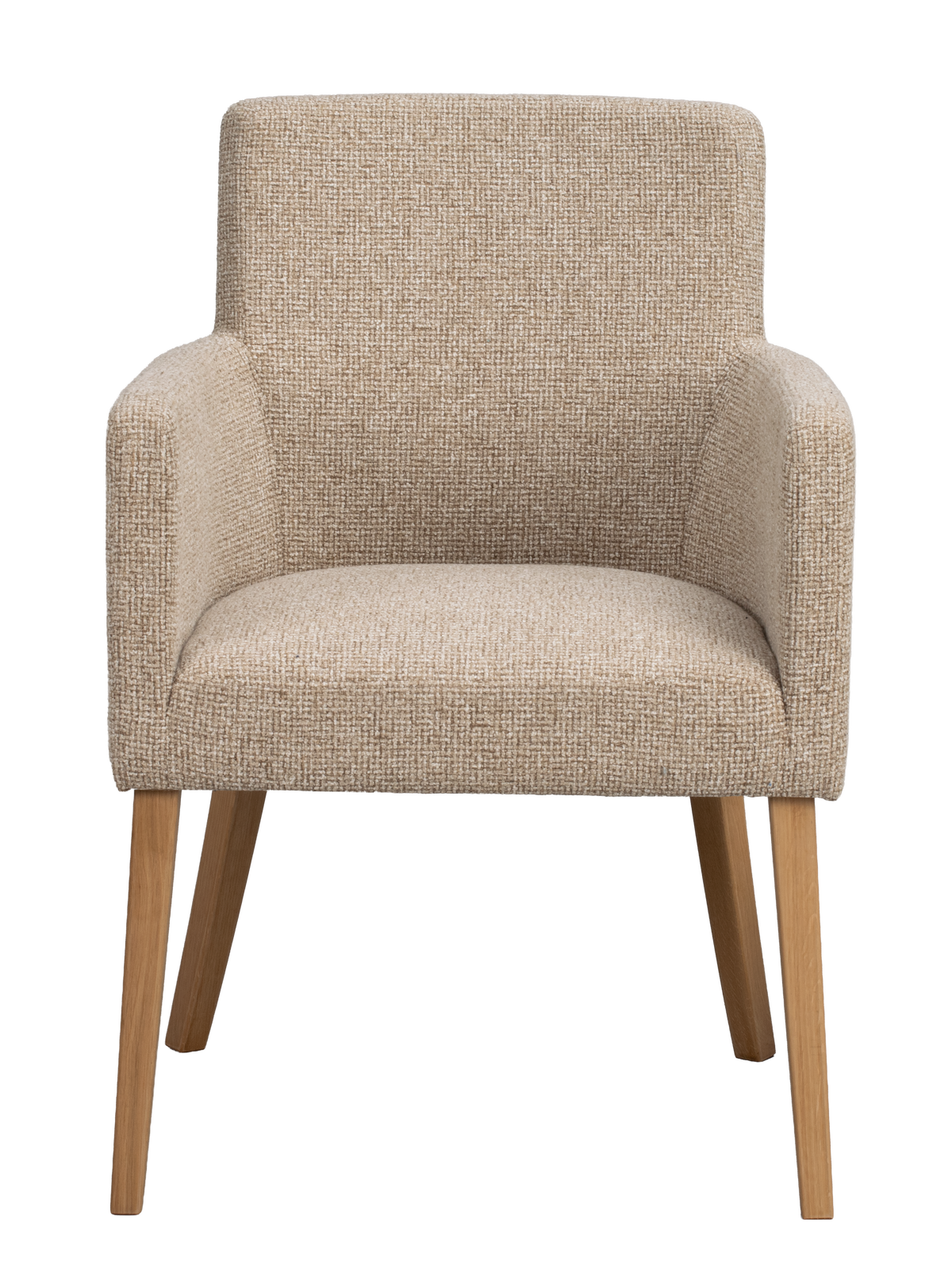 Polsterstuhl Hudson beige, Eiche geölt