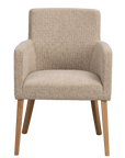 Polsterstuhl Hudson beige, Eiche geölt