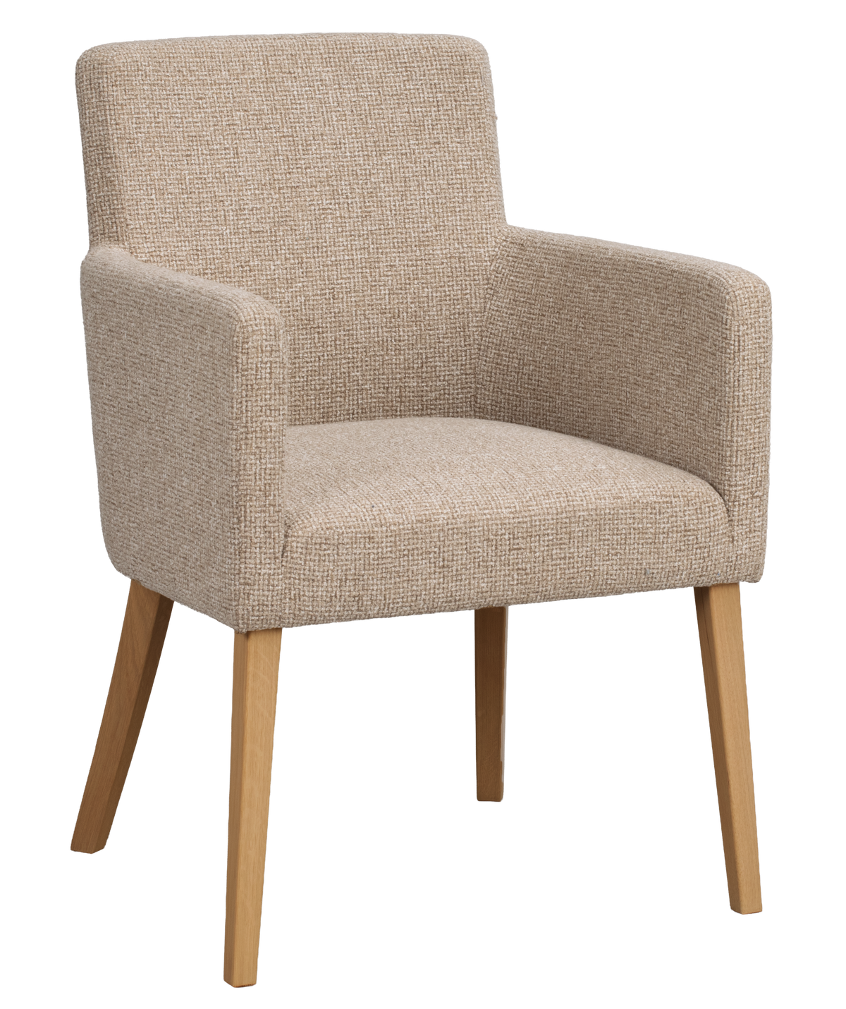 Polsterstuhl Hudson beige, Eiche geölt