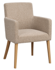 Polsterstuhl Hudson beige, Eiche geölt