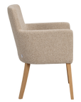 Polsterstuhl Hudson beige, Eiche geölt