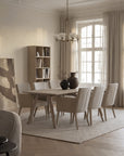 Polsterstuhl Hudson beige, Eiche hell
