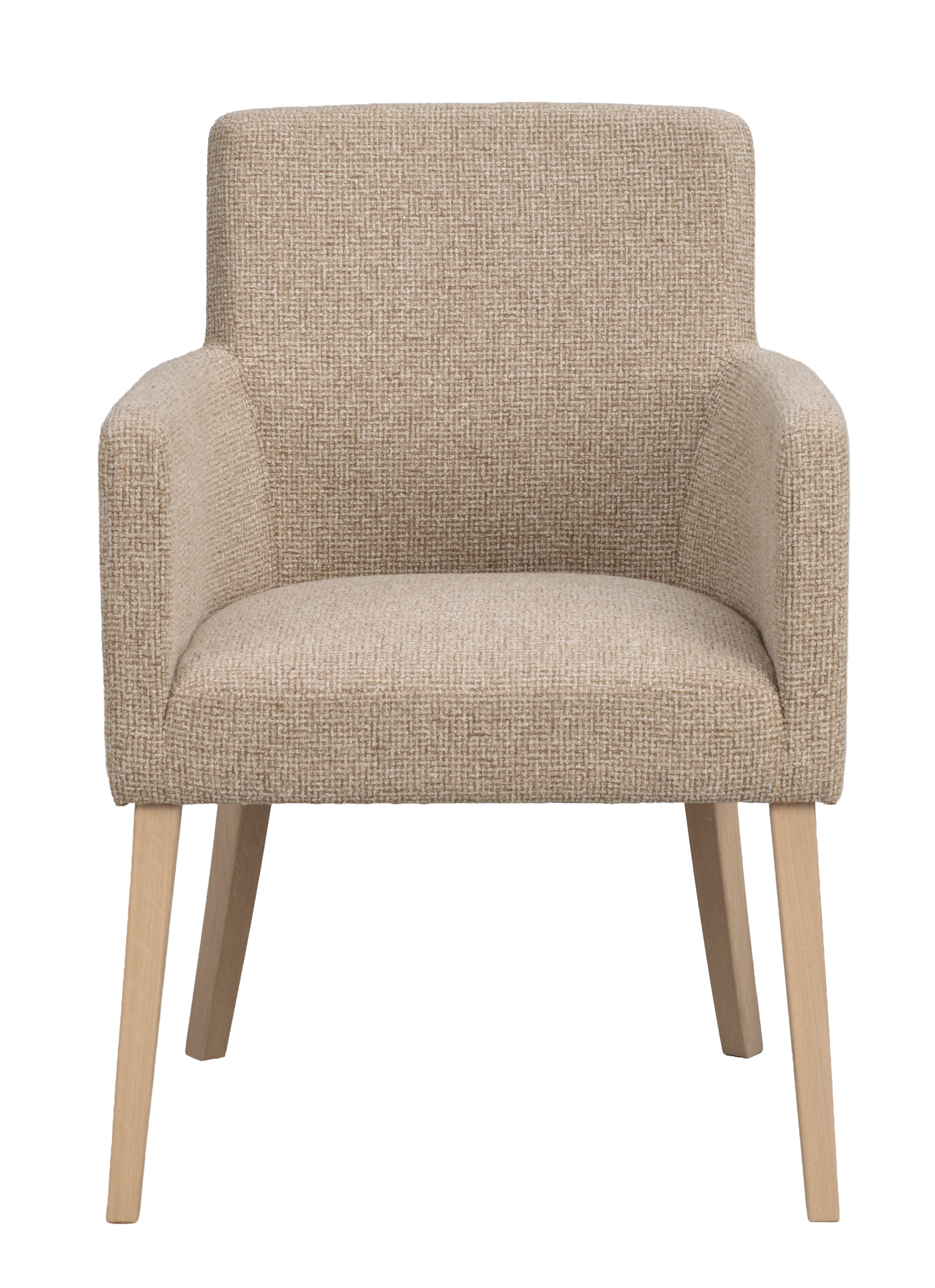 Polsterstuhl Hudson beige, Eiche hell