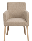 Polsterstuhl Hudson beige, Eiche hell