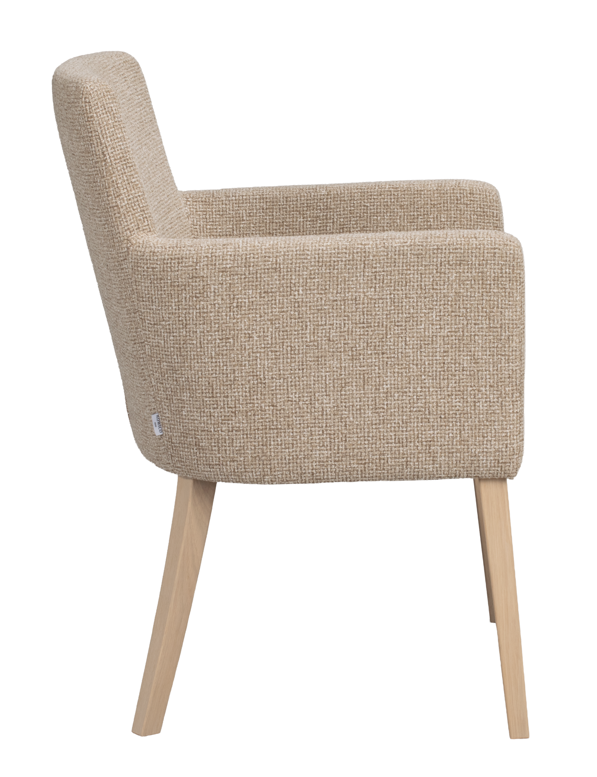 Polsterstuhl Hudson beige, Eiche hell