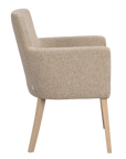 Polsterstuhl Hudson beige, Eiche hell