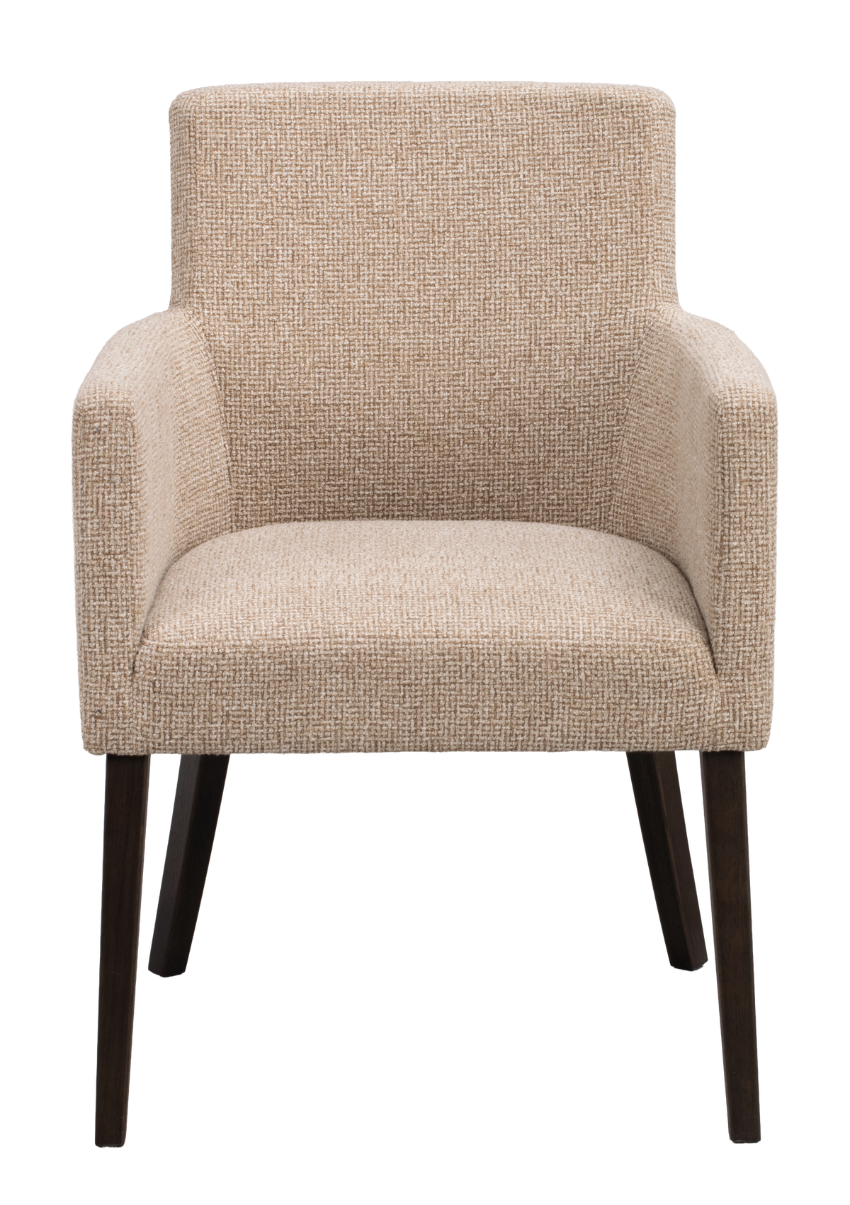 Polsterstuhl Hudson beige, Eiche braun