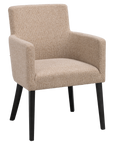 Polsterstuhl Hudson beige, Eiche schwarz