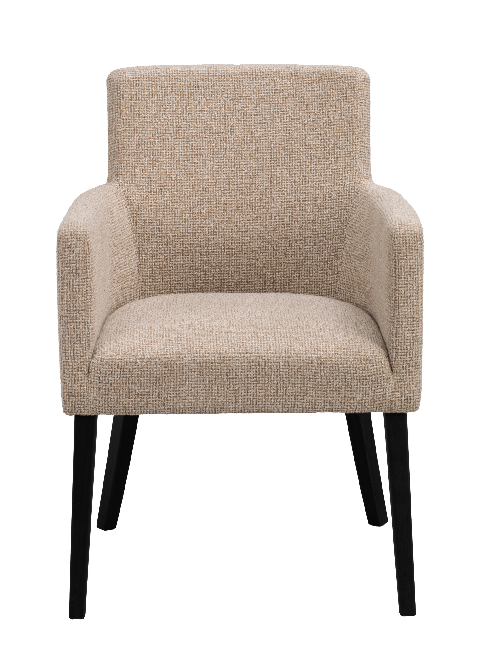 Polsterstuhl Hudson beige, Eiche schwarz