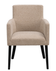 Polsterstuhl Hudson beige, Eiche schwarz