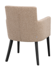 Polsterstuhl Hudson beige, Eiche schwarz