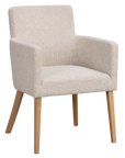 Polsterstuhl Hudson hellbeige, Eiche geölt