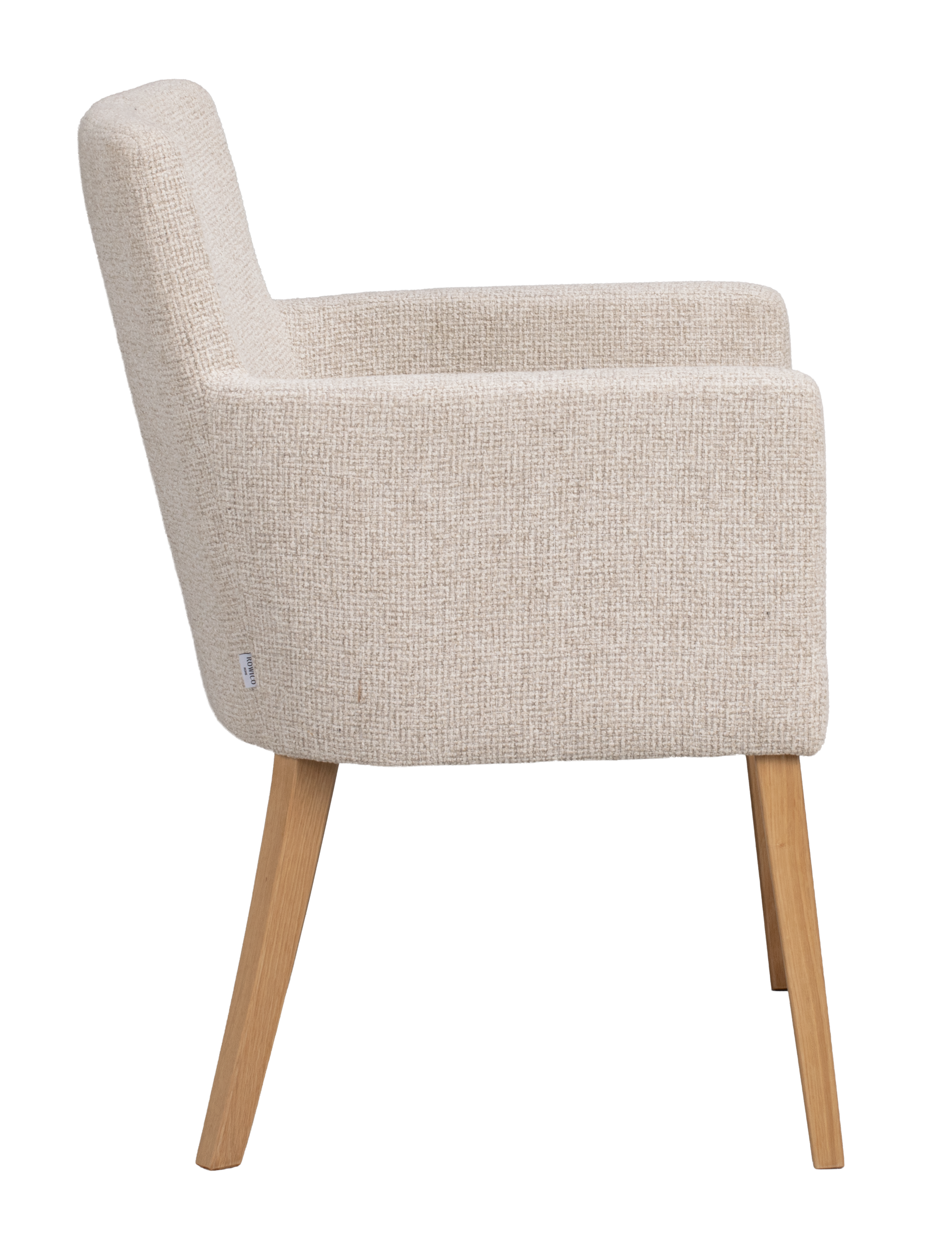 Polsterstuhl Hudson hellbeige, Eiche geölt