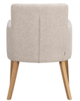 Polsterstuhl Hudson hellbeige, Eiche geölt