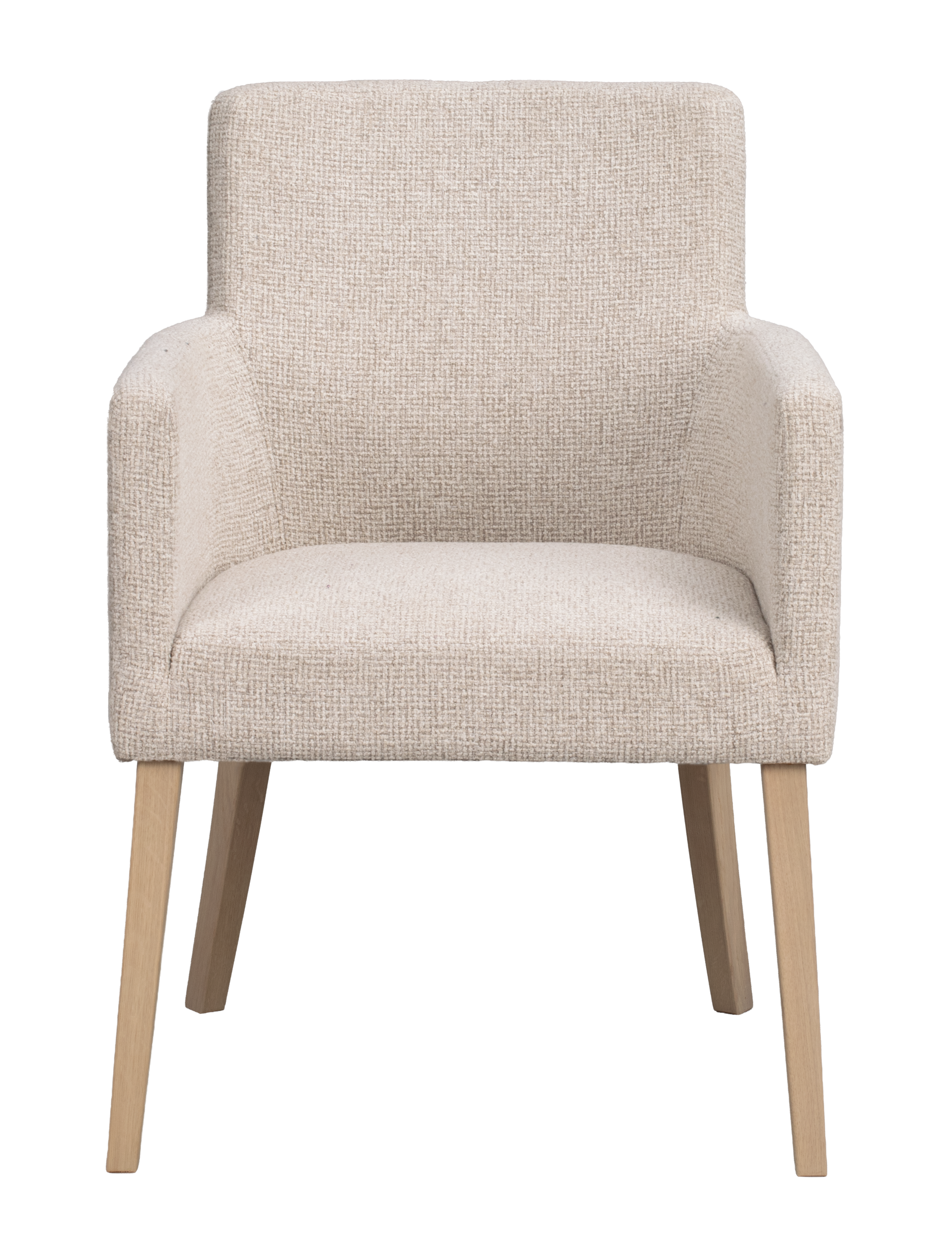 Polsterstuhl Hudson hellbeige, Eiche hell