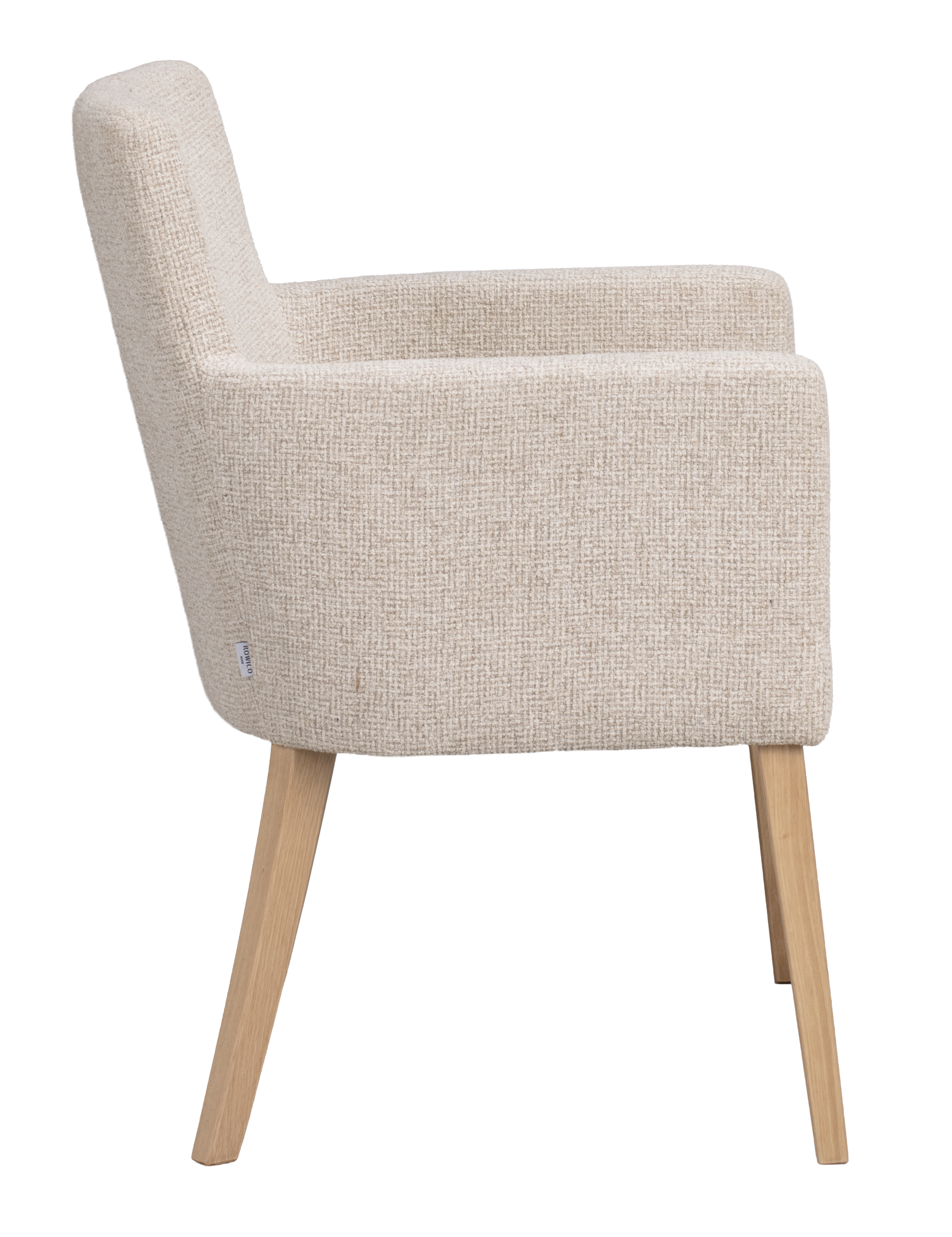 Polsterstuhl Hudson hellbeige, Eiche hell