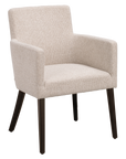 Polsterstuhl Hudson hellbeige, Eiche braun
