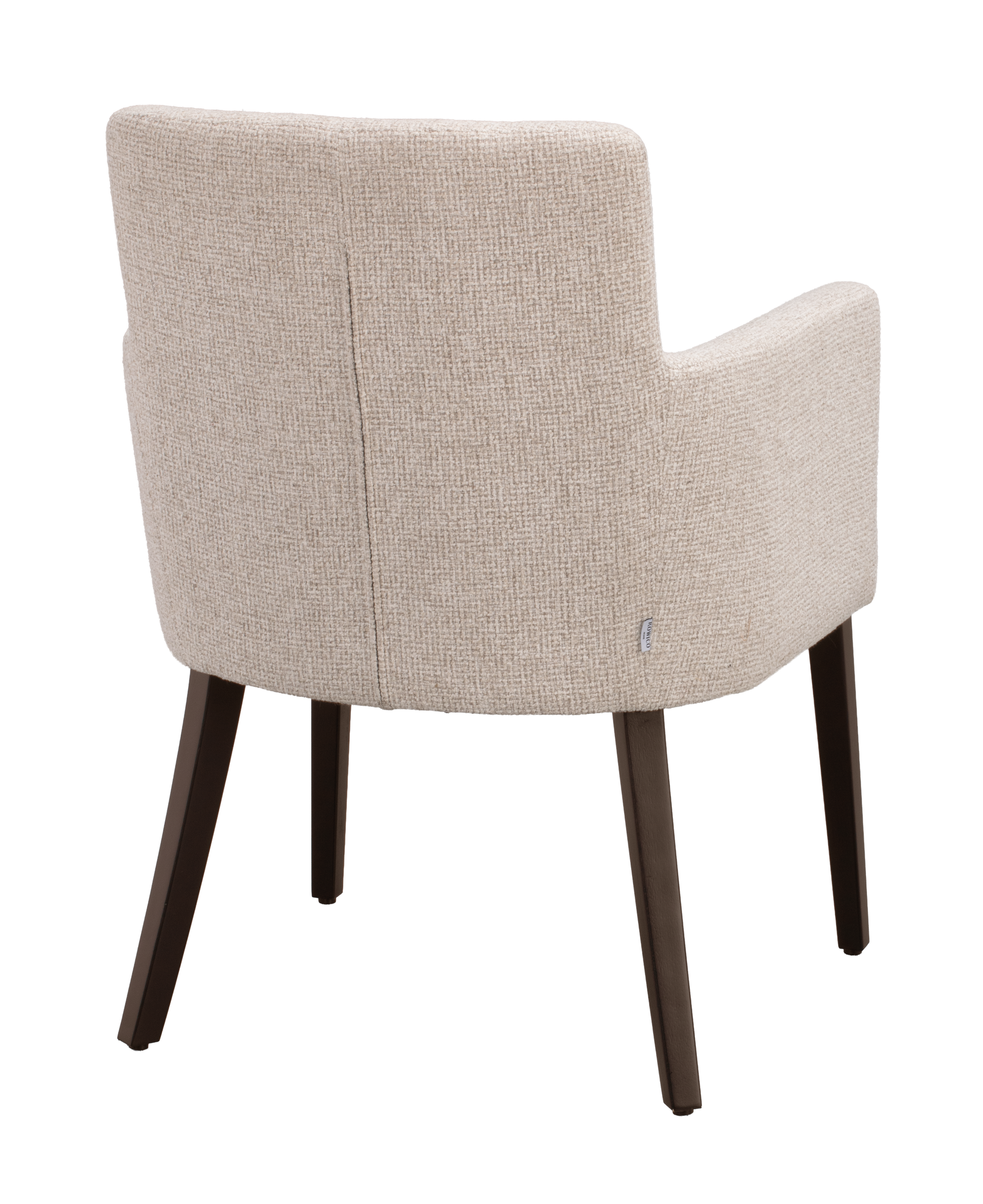 Polsterstuhl Hudson hellbeige, Eiche braun