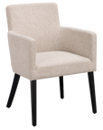 Polsterstuhl Hudson hellbeige, Eiche schwarz