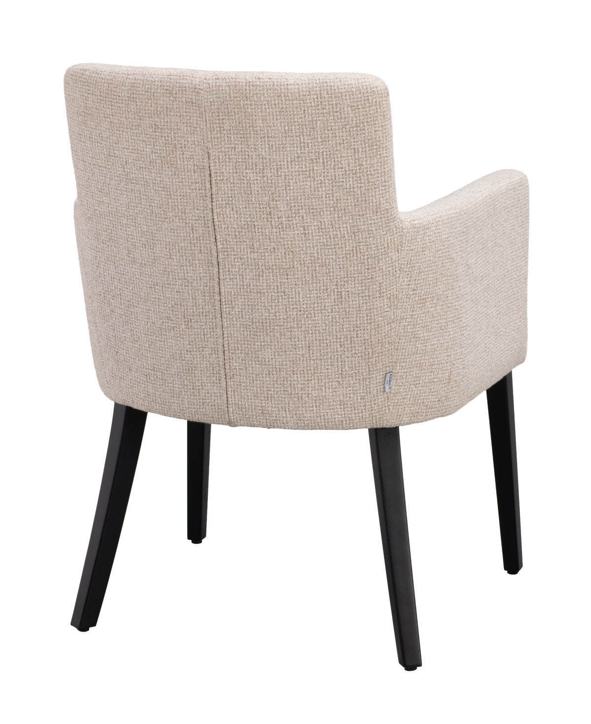 Polsterstuhl Hudson hellbeige, Eiche schwarz