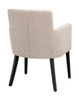 Polsterstuhl Hudson hellbeige, Eiche schwarz