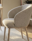 Polsterstuhl June beige, Eiche hell