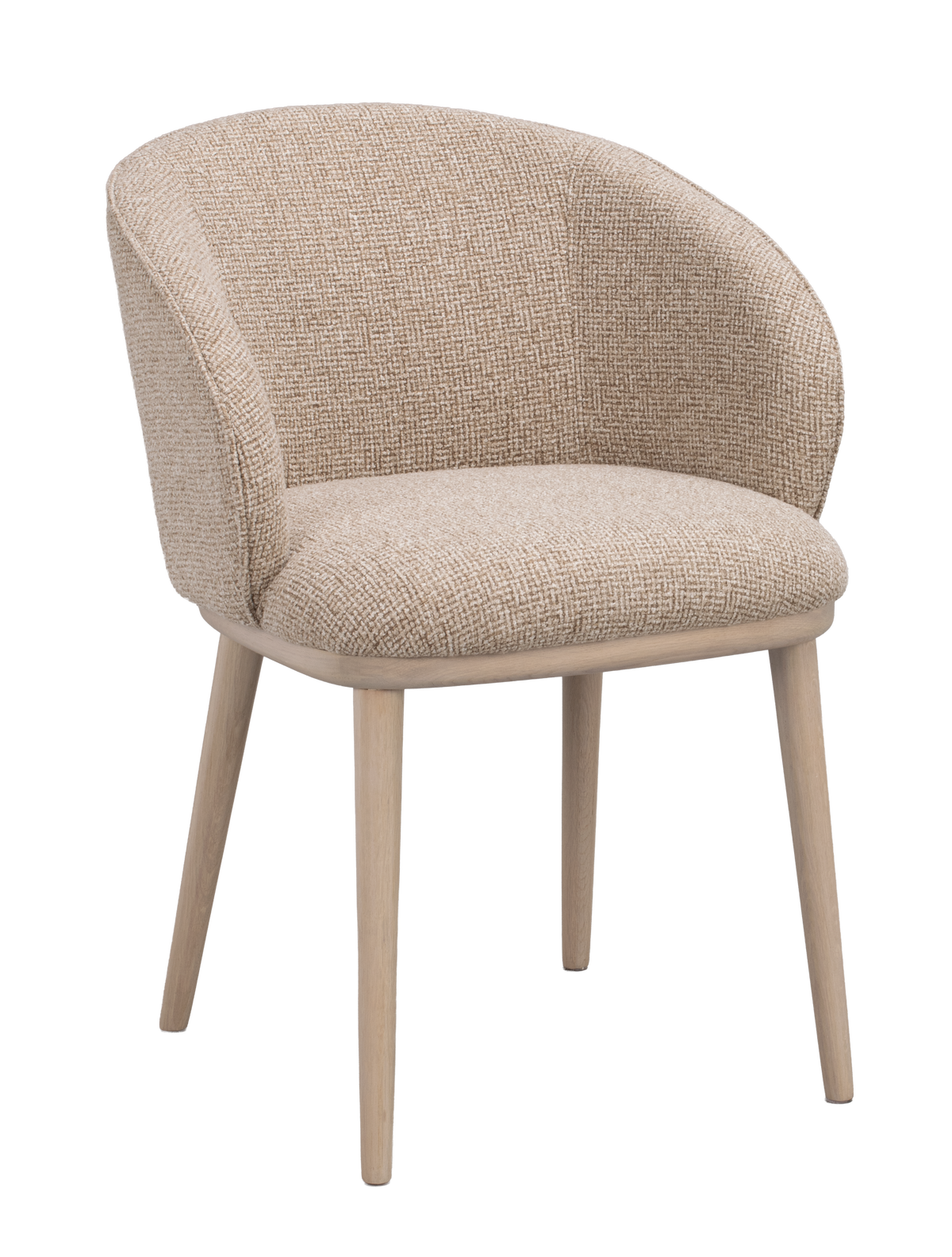 Polsterstuhl June beige, Eiche hell