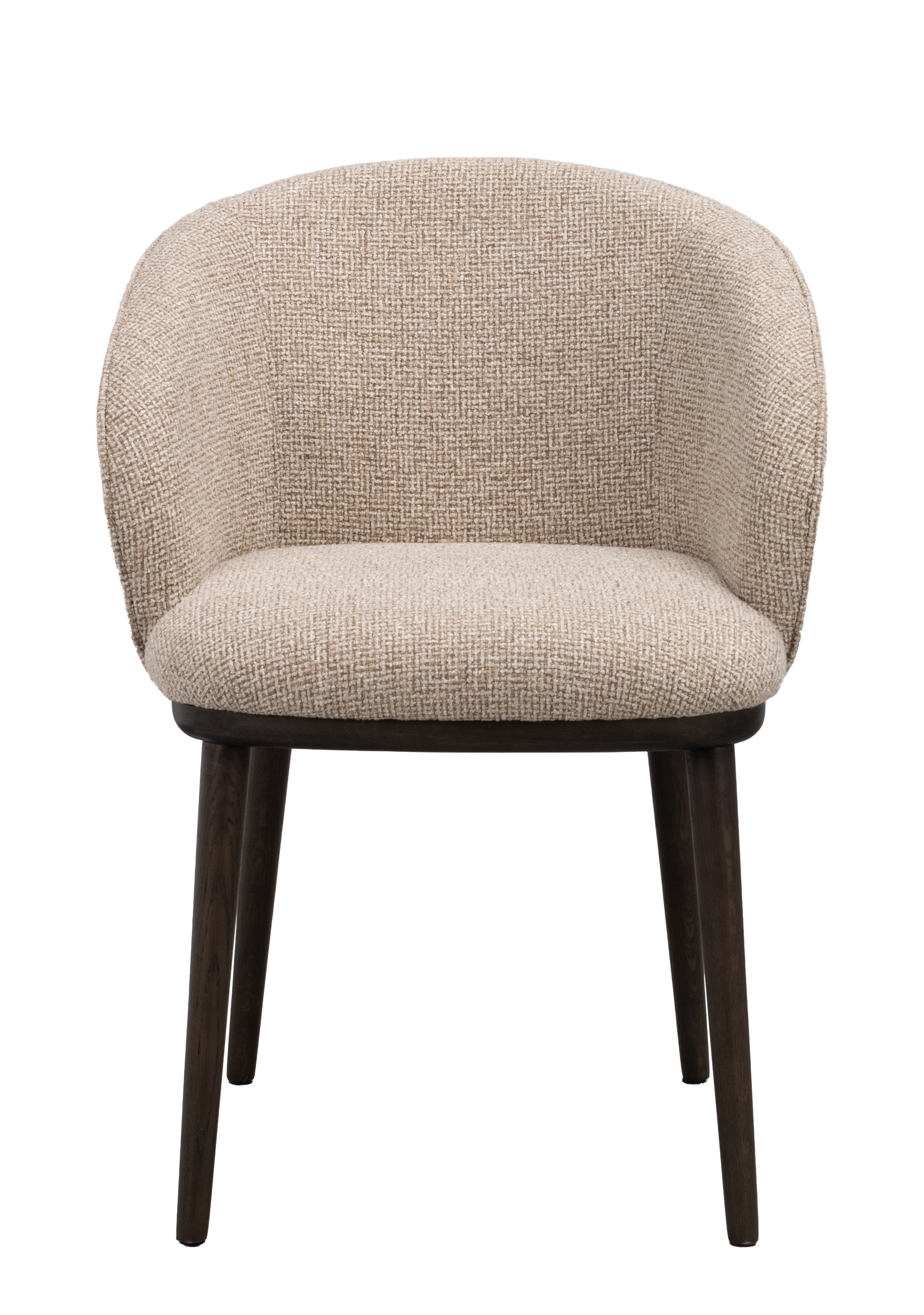 Polsterstuhl June beige, Eiche braun