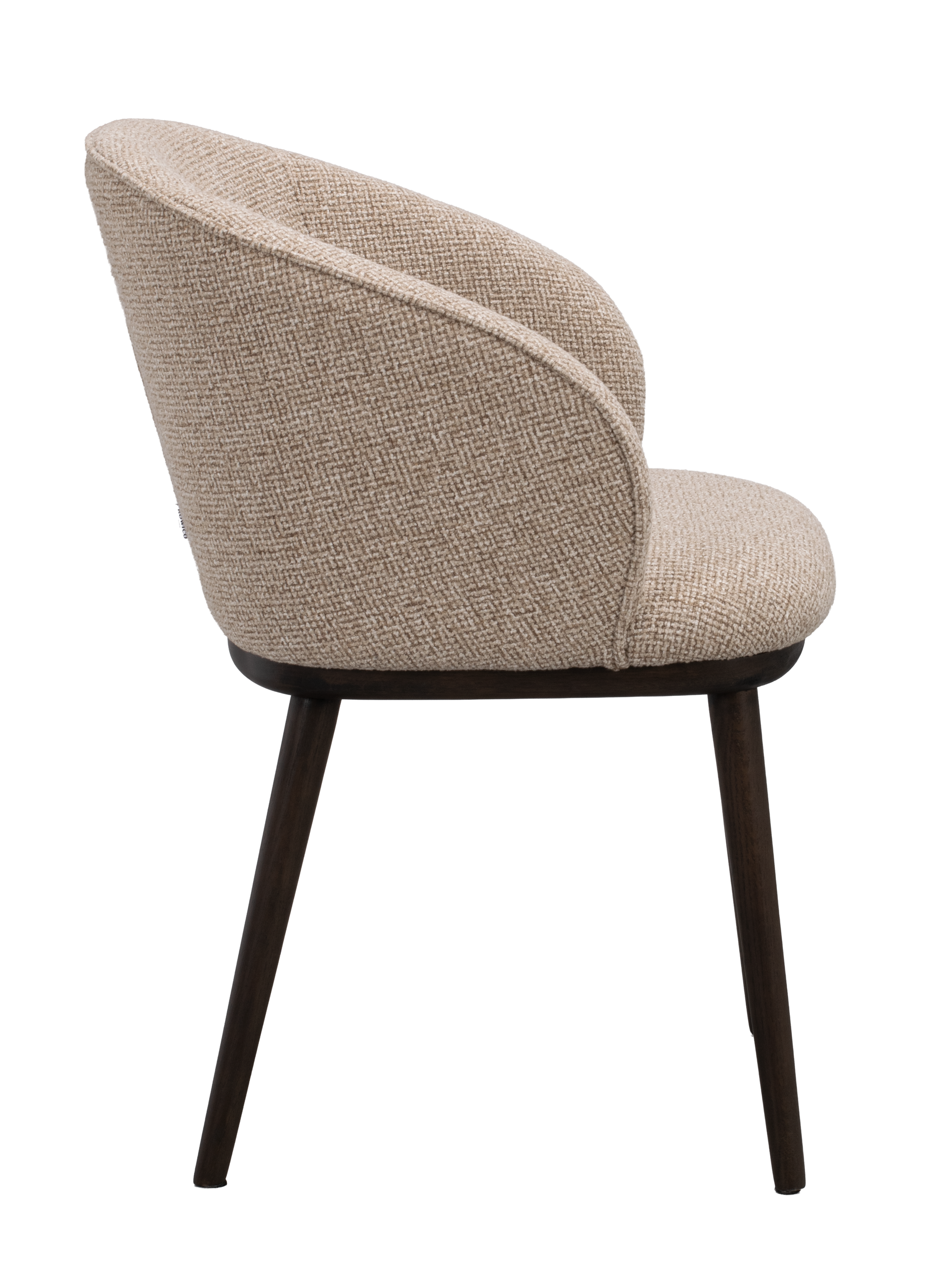 Polsterstuhl June beige, Eiche braun