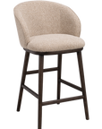 Barstuhl June beige, Eiche braun