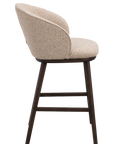 Barstuhl June beige, Eiche braun