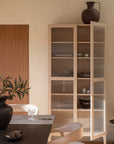 Vitrinenschrank H200cm, Eiche hell