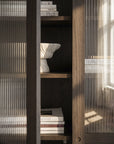 Vitrinenschrank H200cm, braun