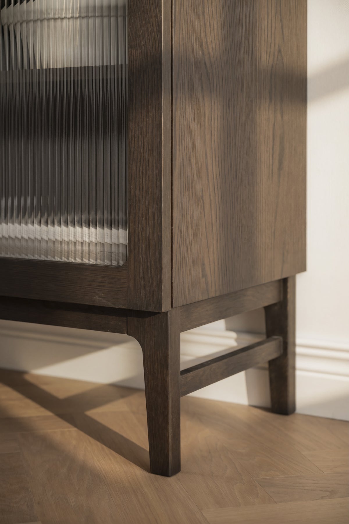 Vitrinenschrank H200cm, braun