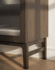 Vitrinenschrank H200cm, braun